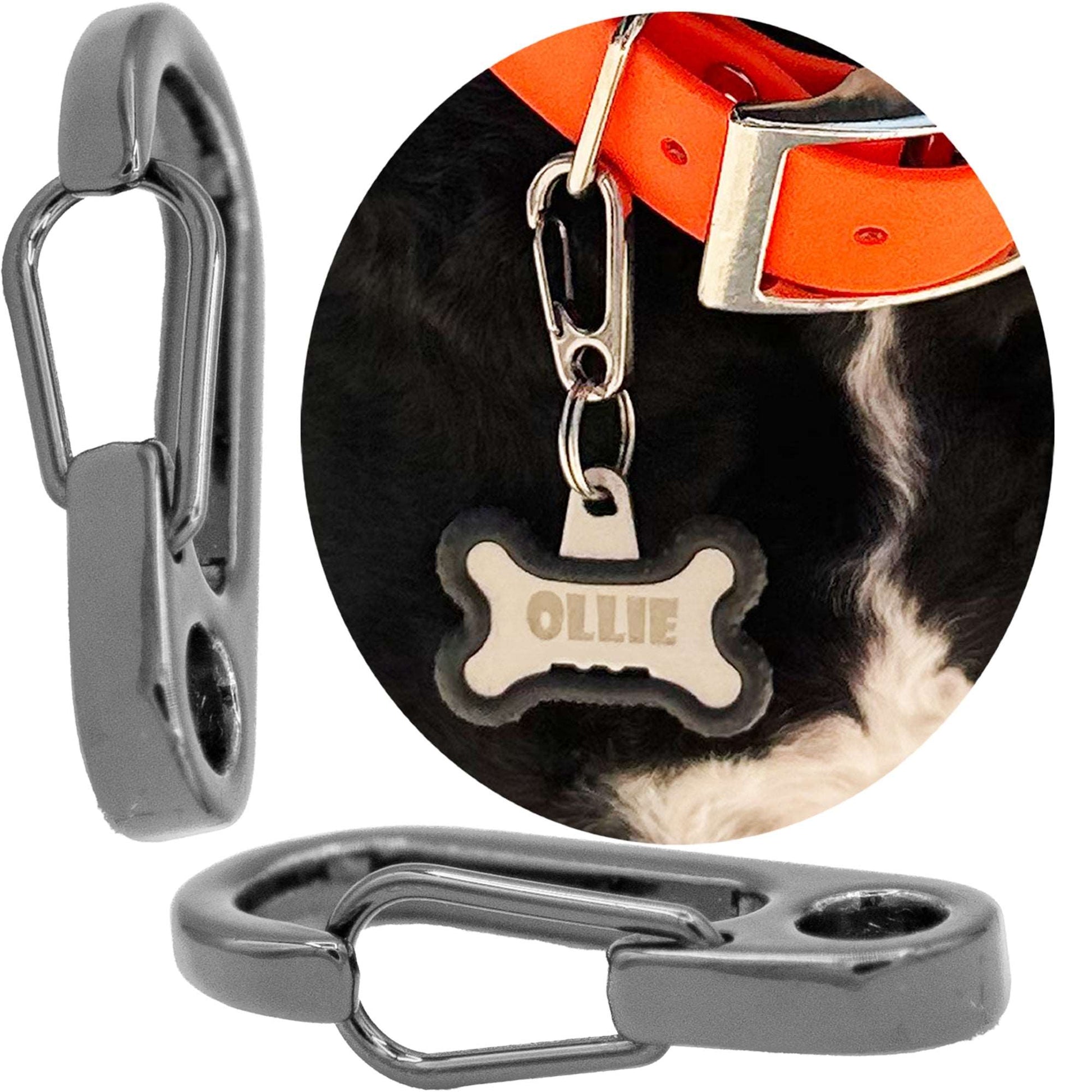 Dog Tag Clips with Quick Release for Dog Collars